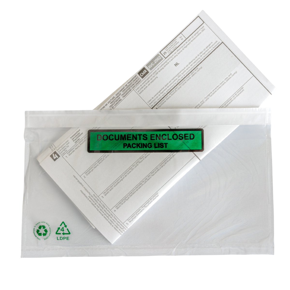 Paklijstenveloppen PE Recycled